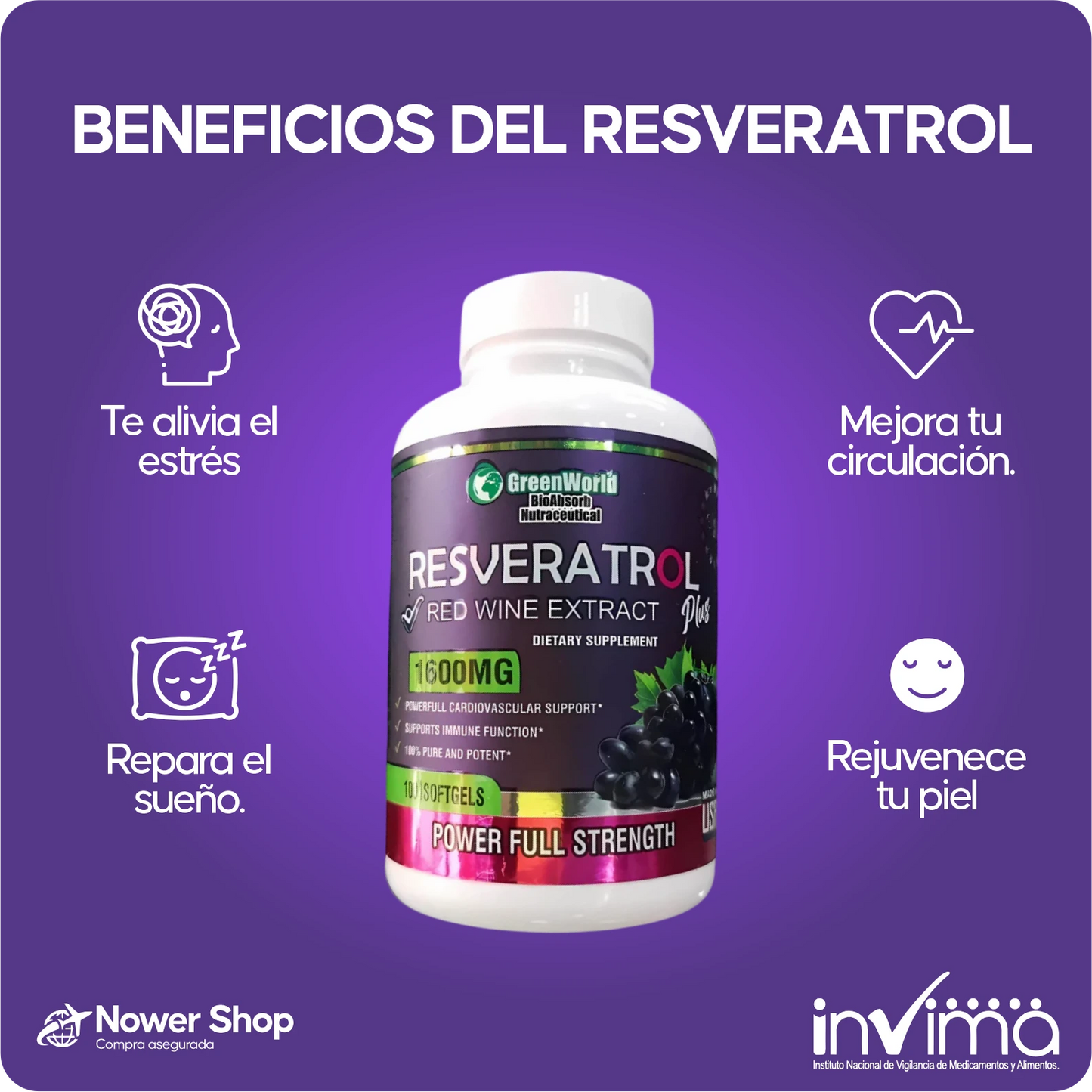 RESVERATROL IMPORTADO 1600 MG